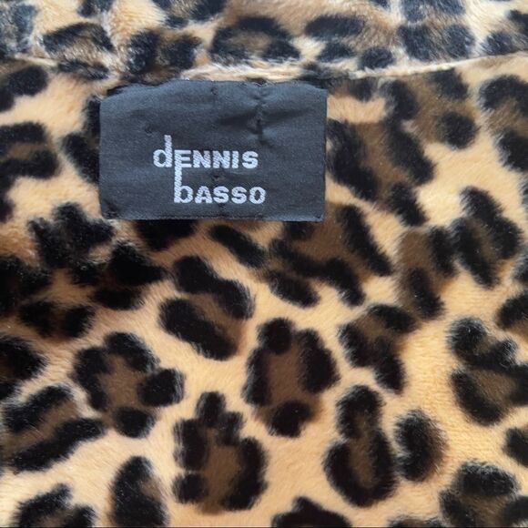 DENNIS BASSO Leopard Print & Shimmery Black Reversible Jacket XXL - Picture 11 of 15
